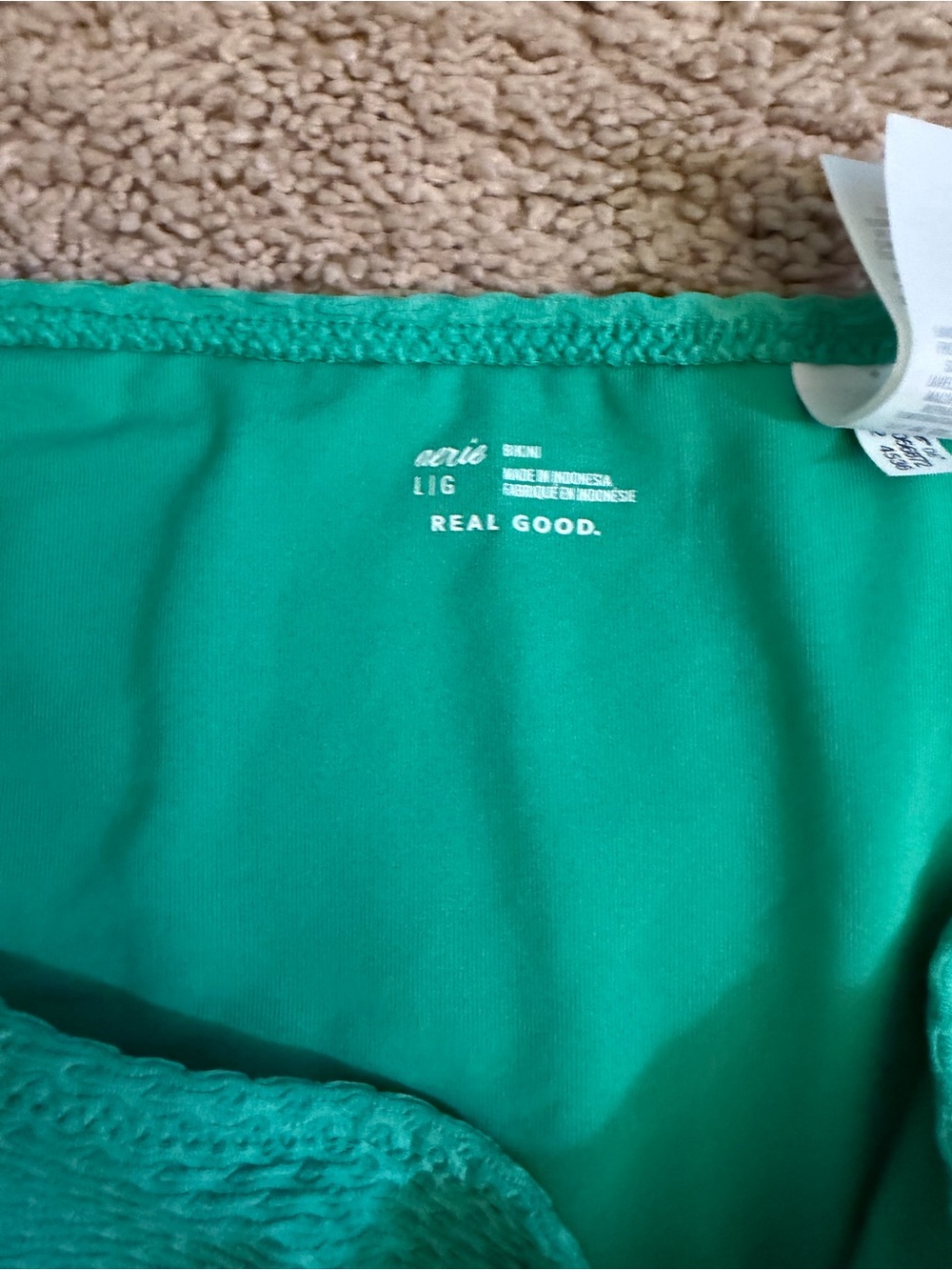 aerie Textured Emerald Green Bikini Set - Picture 13 of 13